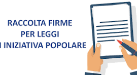 Raccolta firme legge di iniziativa popolare.