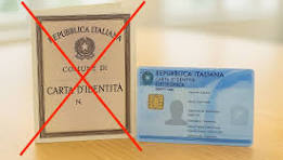 Sostituzione della carta di identità cartacea con la carta di identità elettronica.